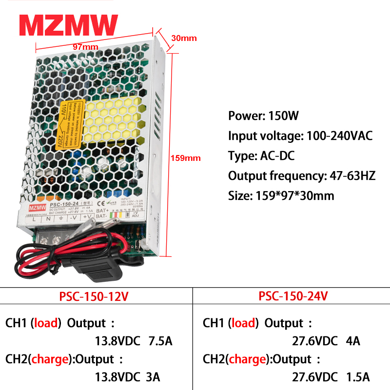 MZMW 150W UPS Function Switchi - Smps Power Supply recension och pris