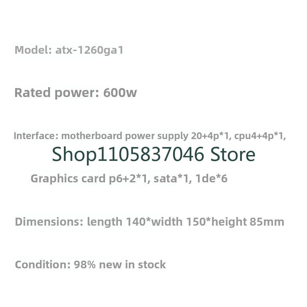 1260GA1 rated 600W industrial  - Server Power Supply recension och pris